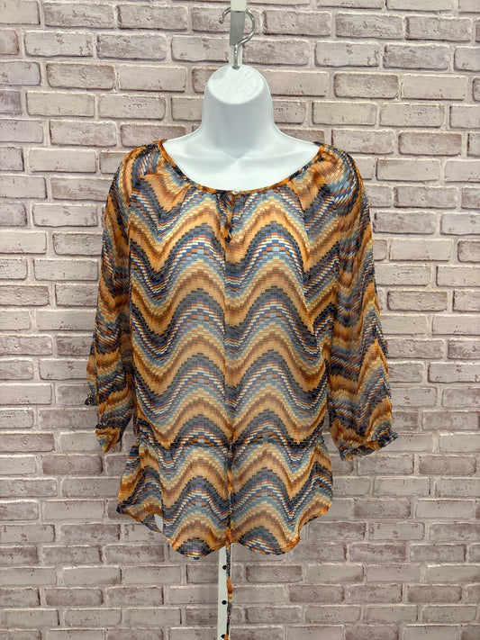 Daniel Rainn Shirt, Orange multi, Medium, Used - Good