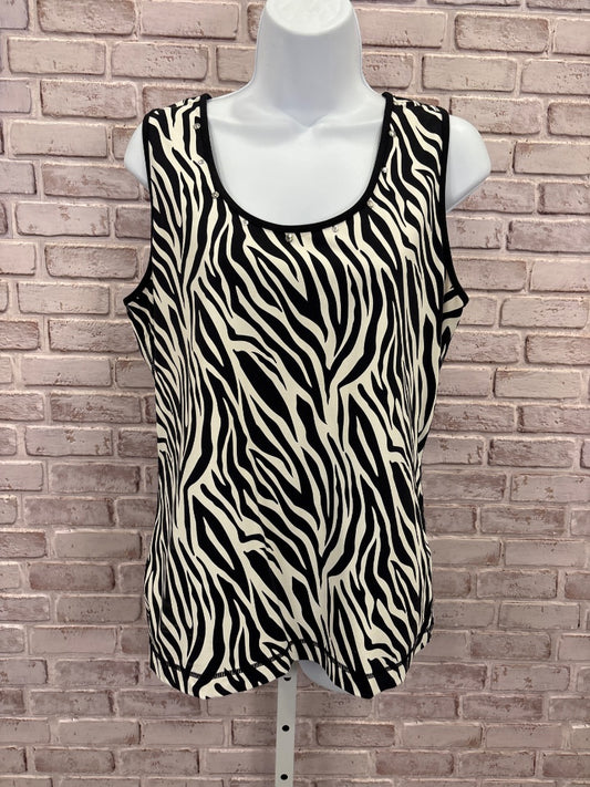 Christine Alexander Tank top, Zebra, Large, Used - Good