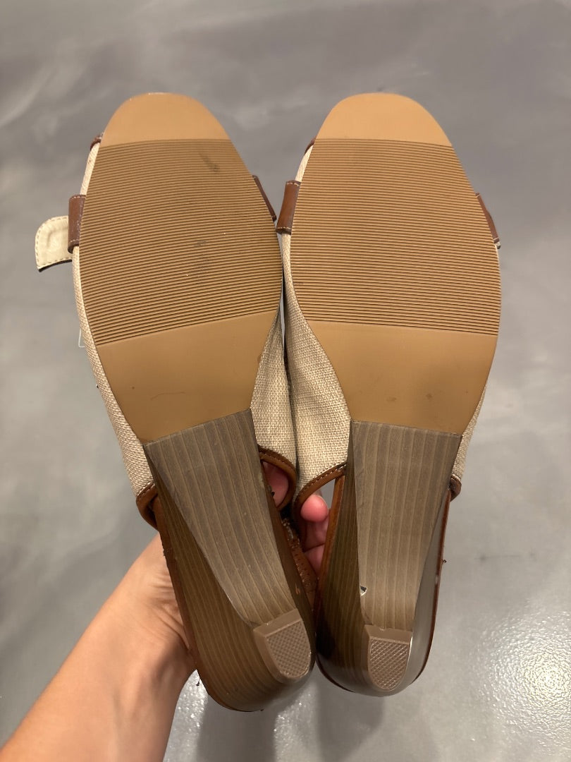 Croft & Barrow Heels, Brown/tan, 10, Used - Good