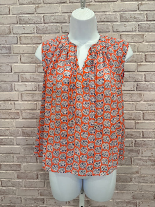 Rebecca Taylor Shirt, Orange/blue, 00, Used - Good