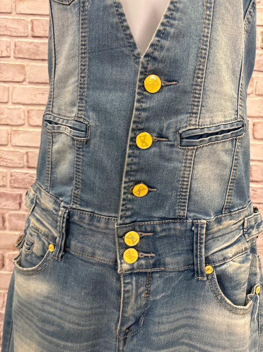 Enter fashion Jumpsuit, Denim, XL, Used - Good