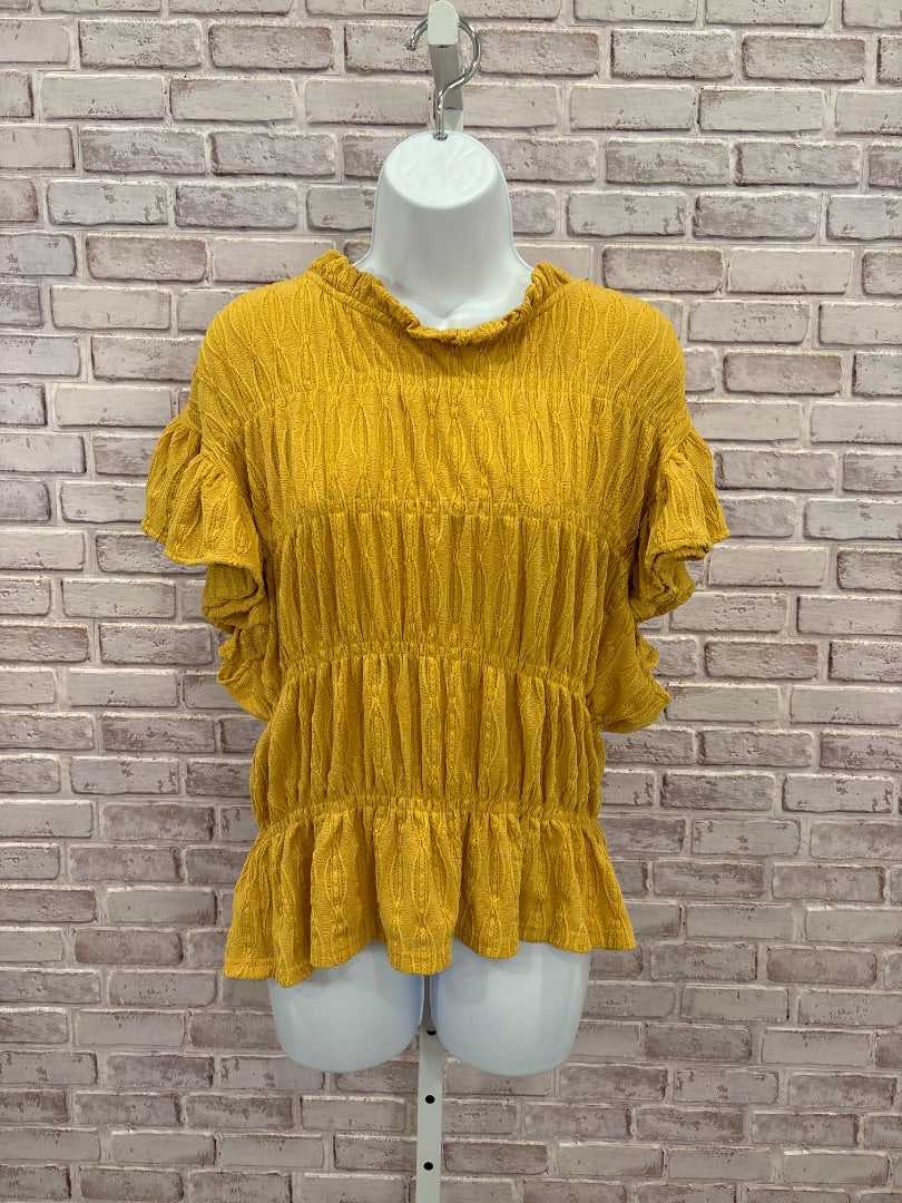 Blue tassel Shirt, Yellow, XL, New With Tags