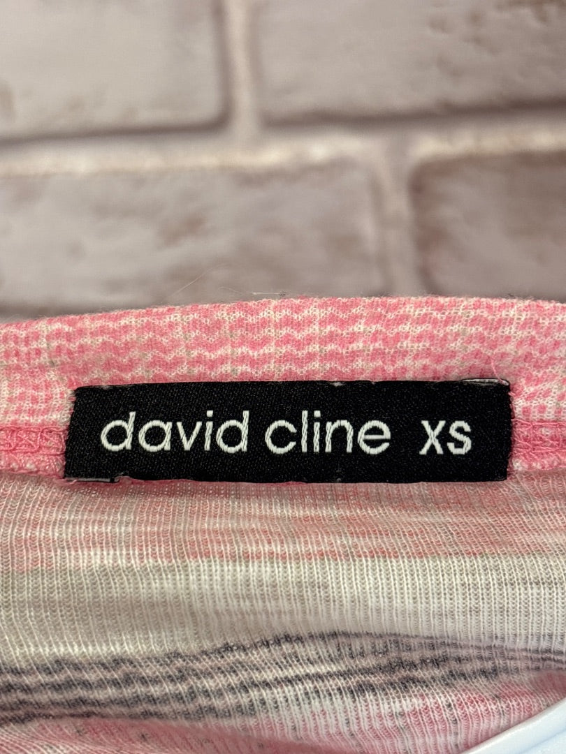 David Cline Shirt, Pink stripes multi, XS, Used - Good