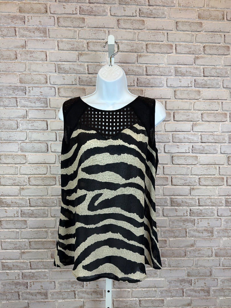 Cabi Tank, Beige/black, Small, Used - Good