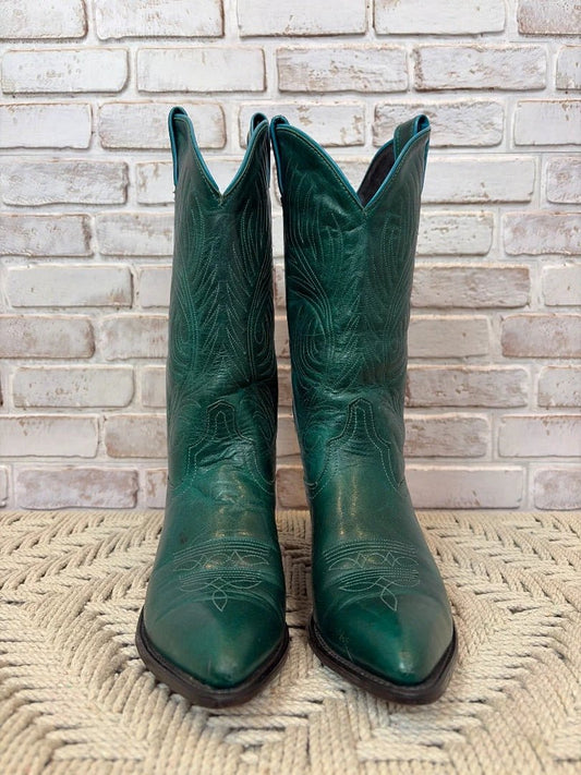 Code West Cowgirl Boots – Green, Size 6 – Good Condition