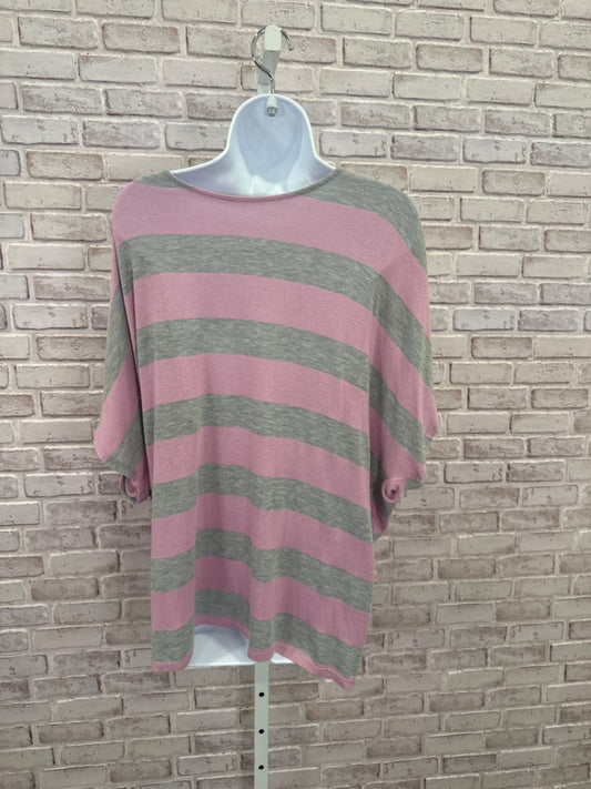 Various Shirt, Grey/pink stripes, XL, Used - Good