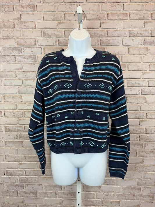 Lizwear Cardigan, Blue multi, Small, Used - Good