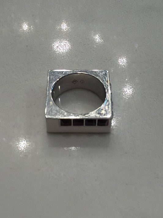 Swarovski Ring, Silver/white/black, 5.5, Used - Good