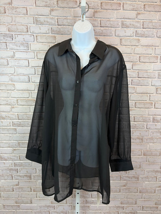 Floerns Shirt, Black, XL, New With Tags