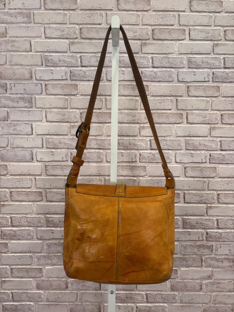 Frye Crossbody, Tan Leather, One Size, Used - Fair