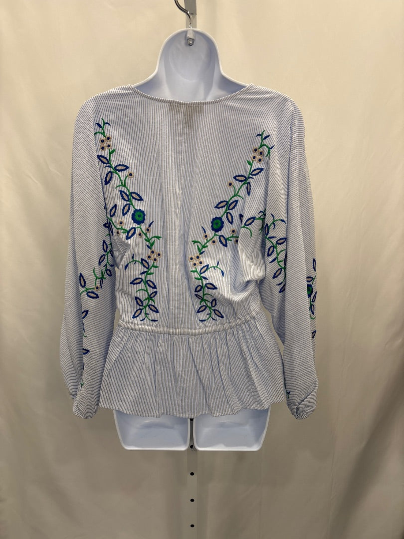 Karen Kane Shirt, Blue multi, XS