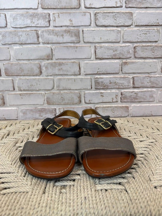 Clarks Sandals – Silver/Black, Size 9 – Excellent Condition