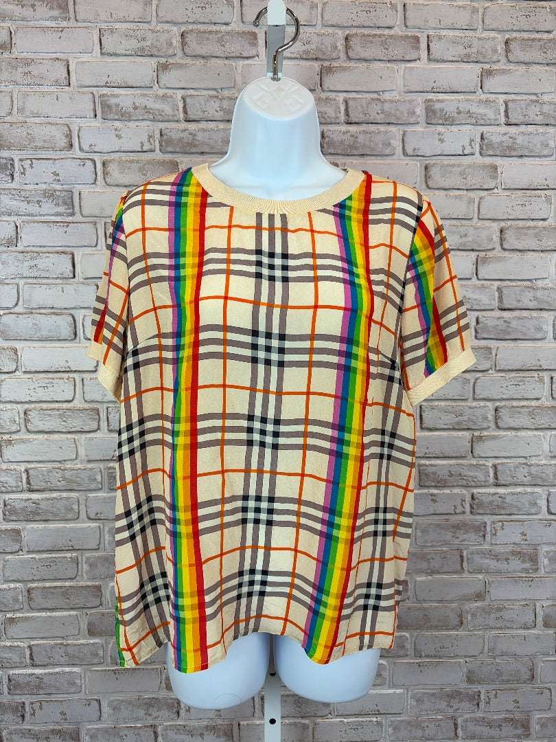 Parallel Shirt, Plaid multi, 40, Used - Good
