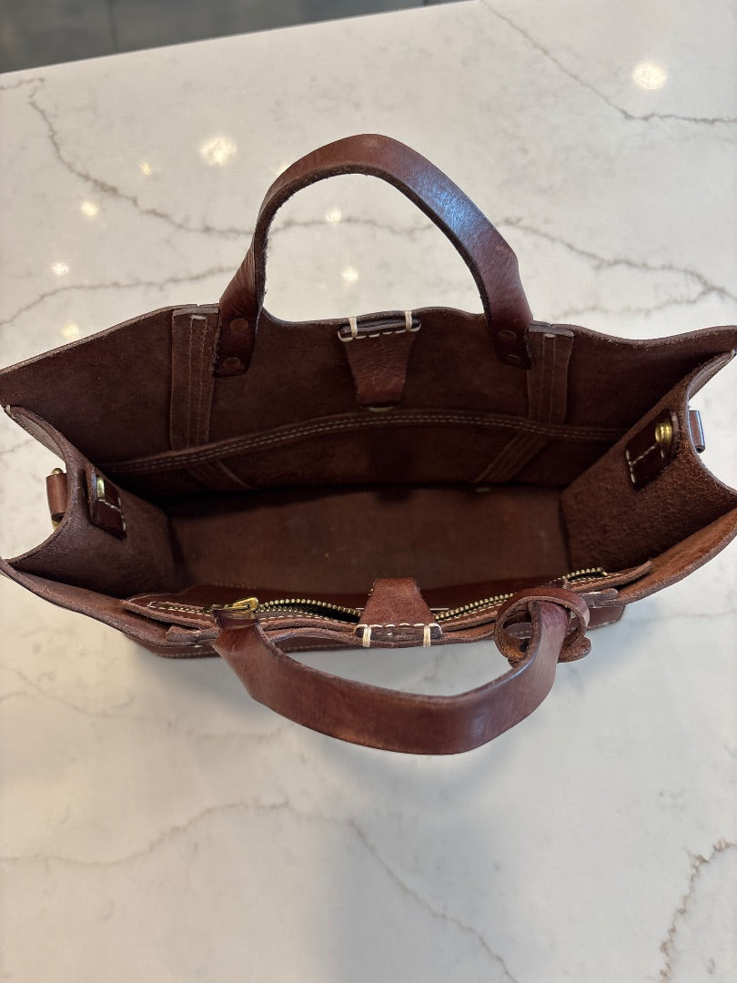 House of Rose Handbags, Brown leather, One Size