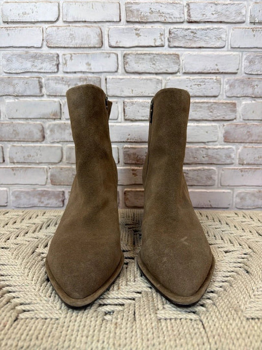 Blondo Brown Shoes - Suede Booties - 12 - Excellent Condition