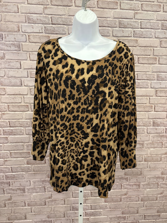 Sunny Leigh Shirt, Cheetah, XL, New With Tags