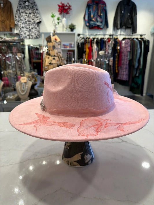 Sun Kissed Fedoras Accessory - Hat – Sun Kissed Fedoras Flat brim hat, Pink, Medium, Brand New
