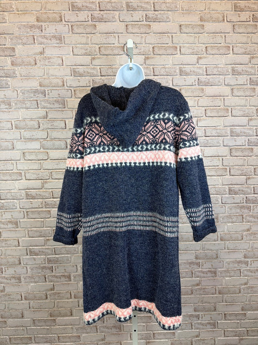 Papa Sweater Cardigan, Blue/pink, Small, Used - Excellent