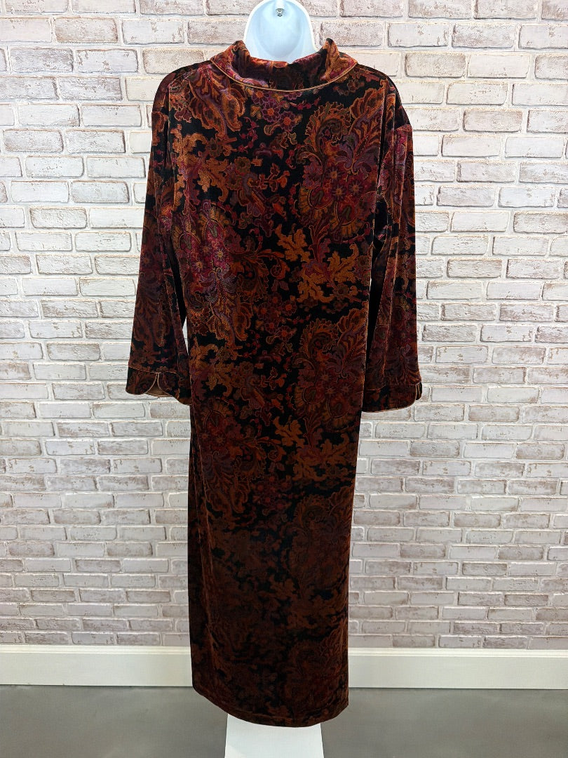 Oscar De La Renta Dress, brown multi, XS, Used - Good