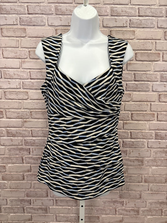 White House Black Market Tank, Black/white/blue, Medium, Used - Good