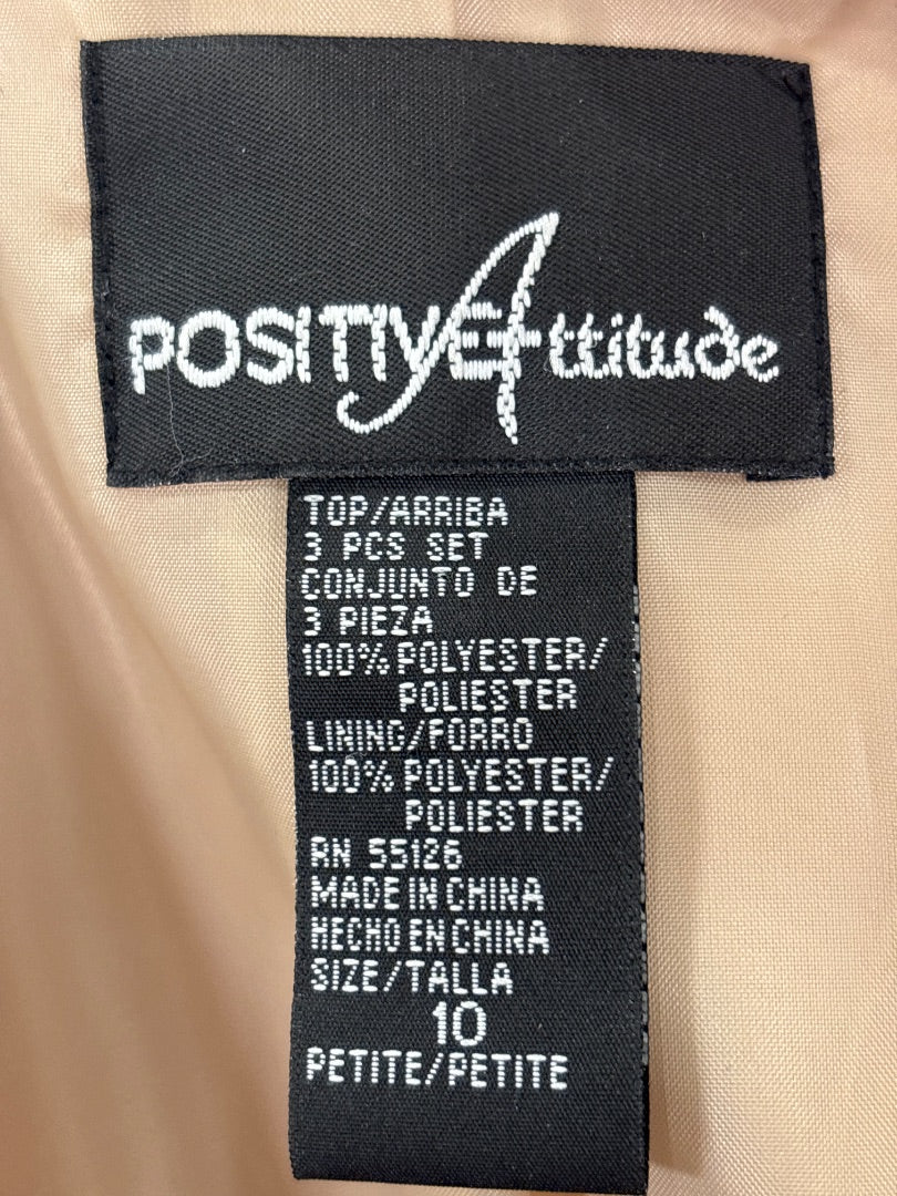 Positive Attitude Matching Clothing Set, Nude/beige, Large/10, Used - Good