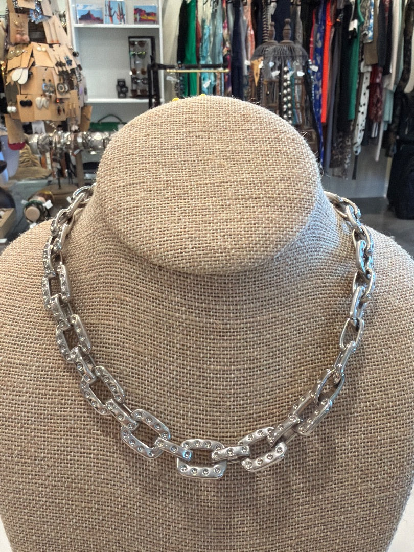 Sulver Necklace, Silver, One Size, Used - Good