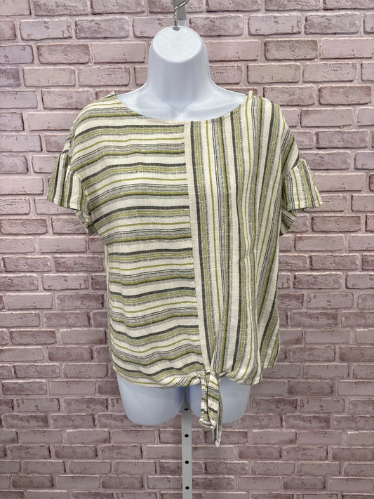 Tribal jeans Shirt, Green stripes, XS, Used - Good