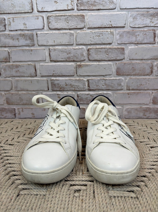 Tory Burch T Logo Sneakers, White/navy, 9.5, Used - Good