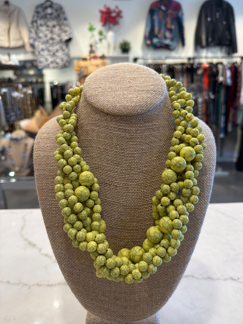 Baublebar Necklace, Green, One Size, Used - Good