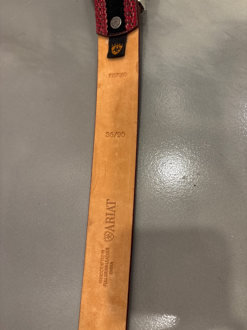 Ariat Belt, Black/red, One Size, Used - Excellent