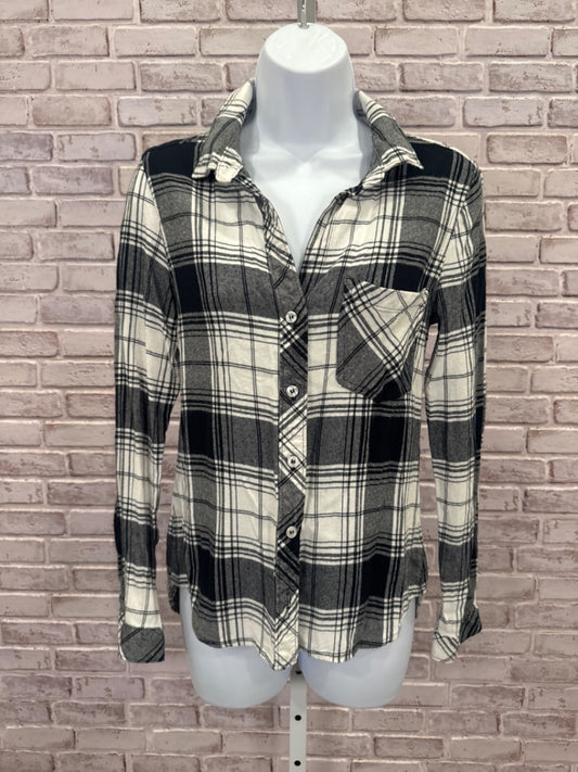 Cloth & Stone Shirt, Black/white plaid, Medium, Used - Good