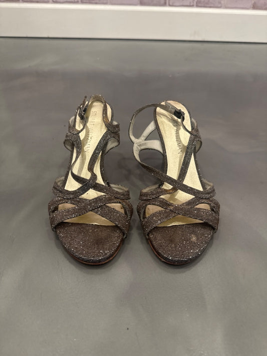 Stuart Weitzman heels, Silver, 8, Used - Good