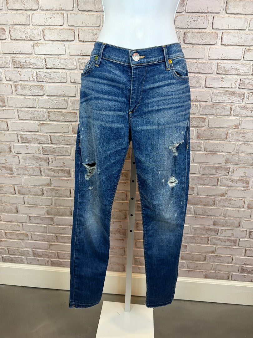 True Religion Halle Mid Rise Super Skinny Jeans, denim, 29, Used - Good