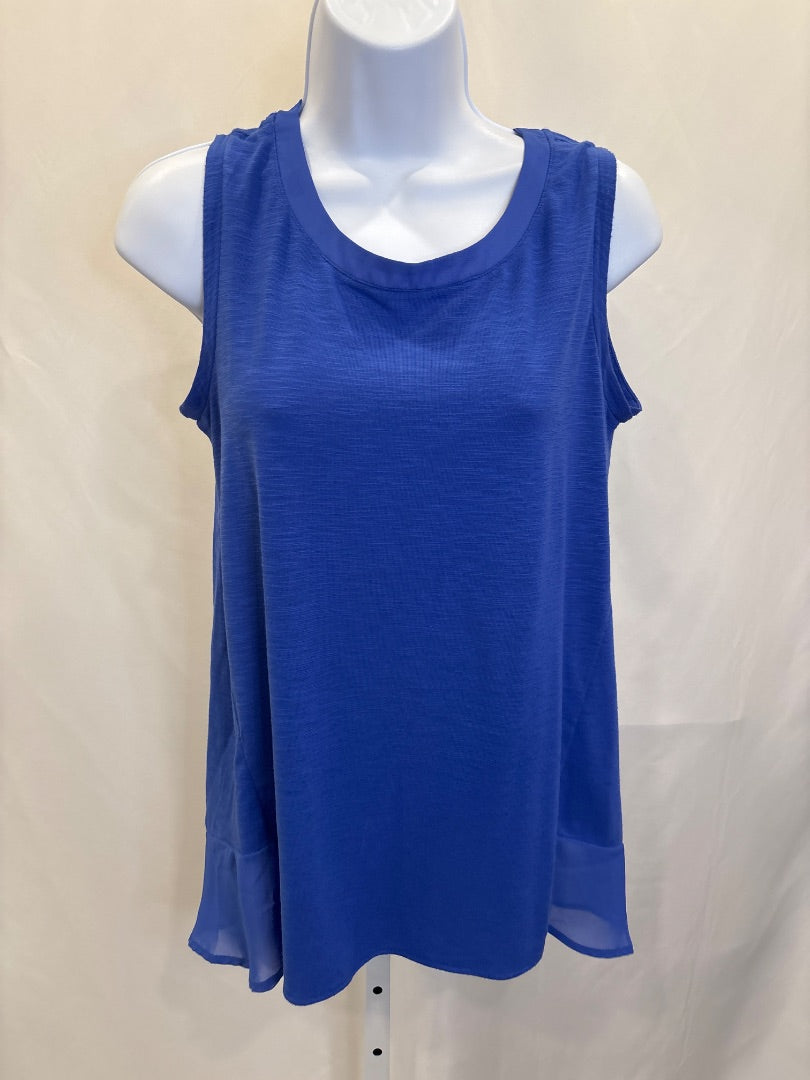 Adrienne Vittadini Tank, Blue, Small