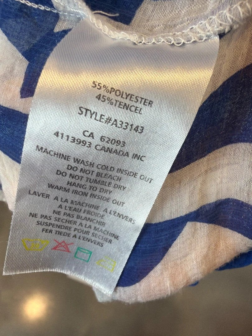 Alison Sheri Top - Shirt – Alison Sheri Shirt, Blue/white, XL, Used - Excellent