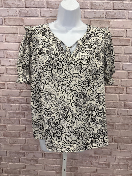 Who What Wear Shirt, Cream/black, Medium, Used - Good