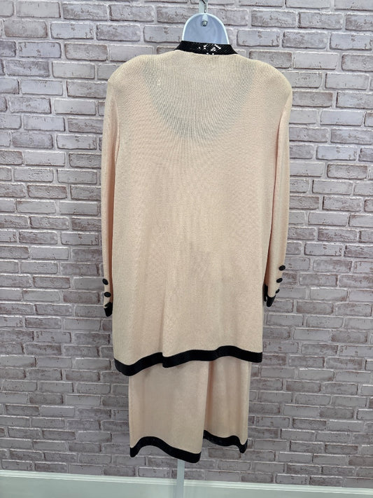 St John Evening Matching Clothing Set, Pink/black, 12, Used - Fair