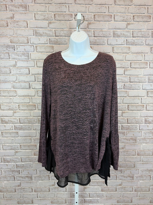 Nic + Zoe Shirt, Purple/black, XL, Used - Good