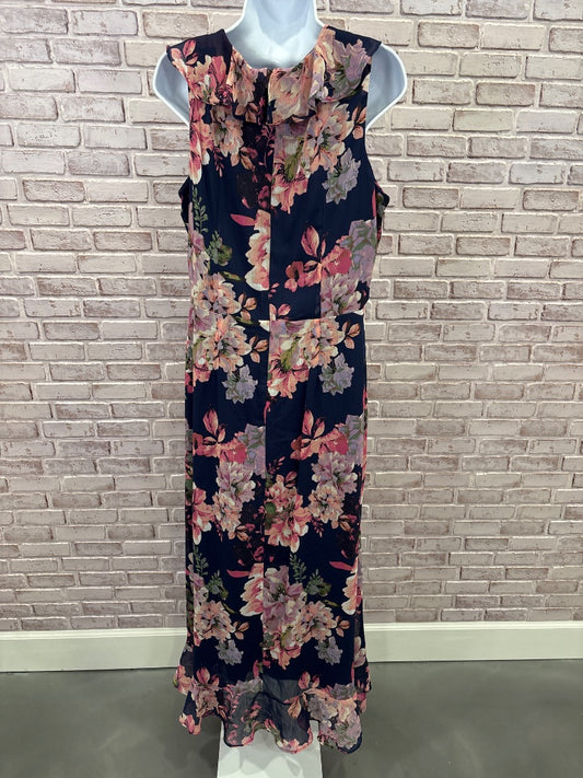 London Times Dress, Purple/pink floral, 14, Used - Good