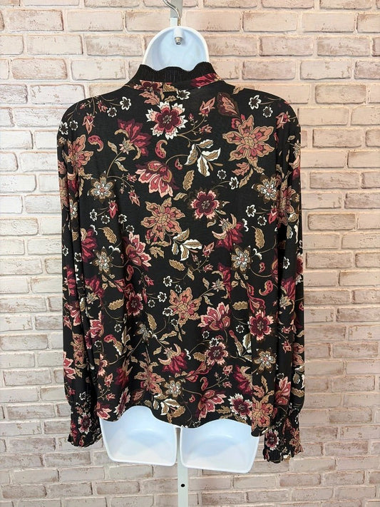 Anne Klein Top – Black Multi, Size L – Excellent Condition