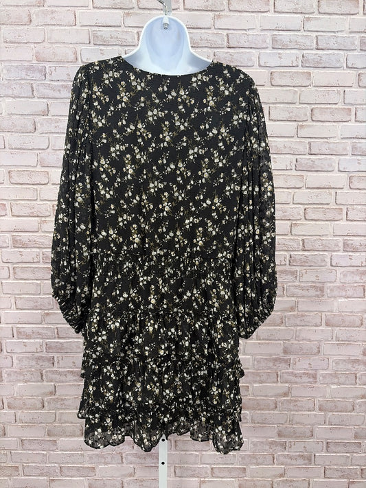 Vince Camuto Dress, Black floral, XL, Used - Good