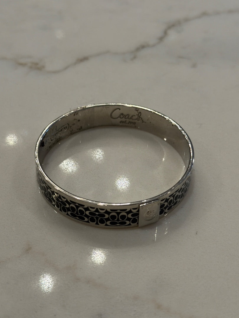 Coach Bangle, Black/silver, One Size, Used - Good