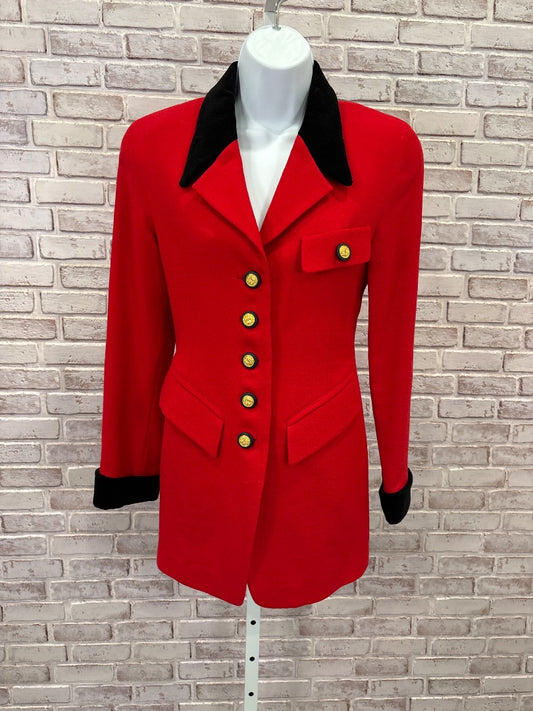 Ho’s Fashion Blazer, Red multi, 4, Used - Good