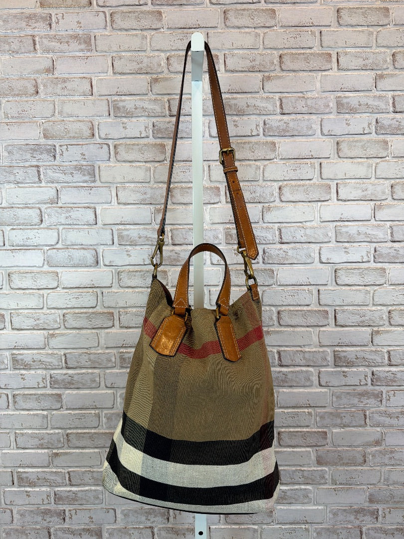 Burberry Handbag, Plaid, One Size, Used - Fair