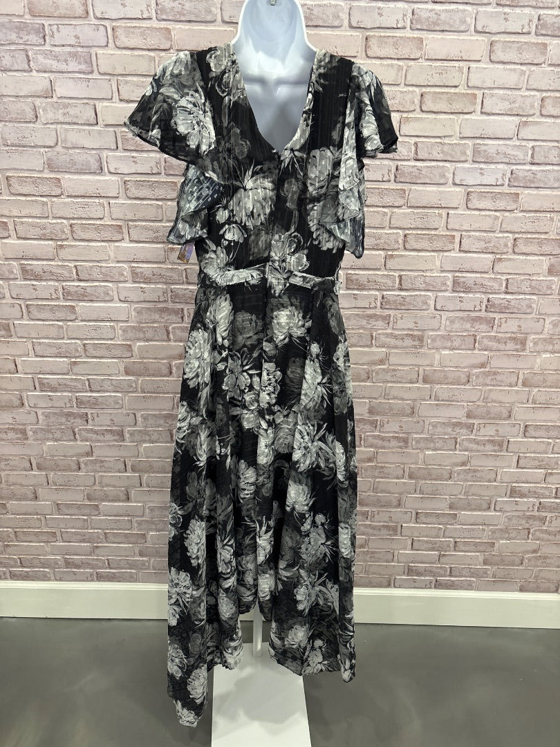 Nightway Dress, Black/white, Medium, New With Tags
