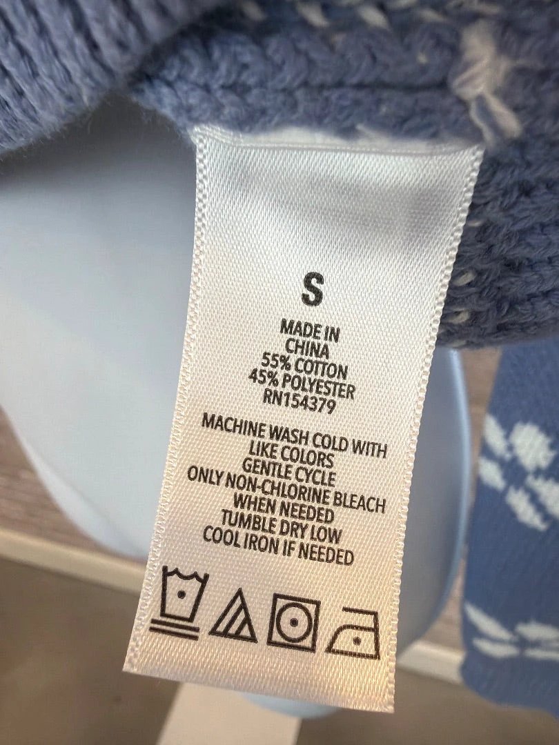 Aeropostale Top - Cardigan – Aeropostale Sweater Cardigan, Blue/white, Small