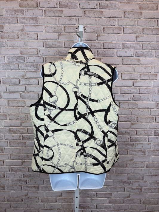 Ralph Lauren Reversible Vest, white/black, Large, Used - Good