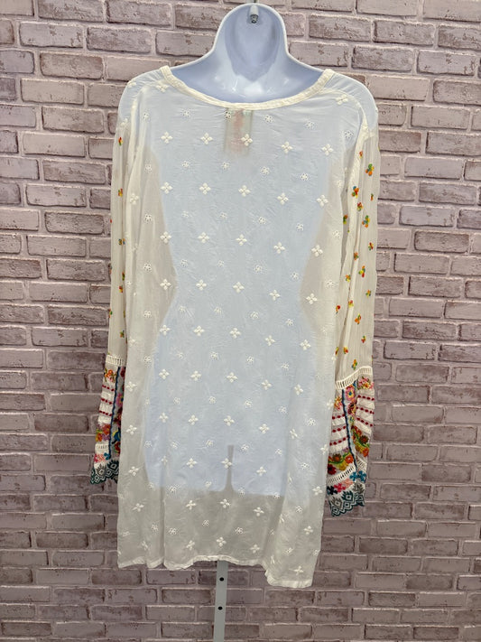 Johnny Was Shirt, White multi, XL, Used - Good