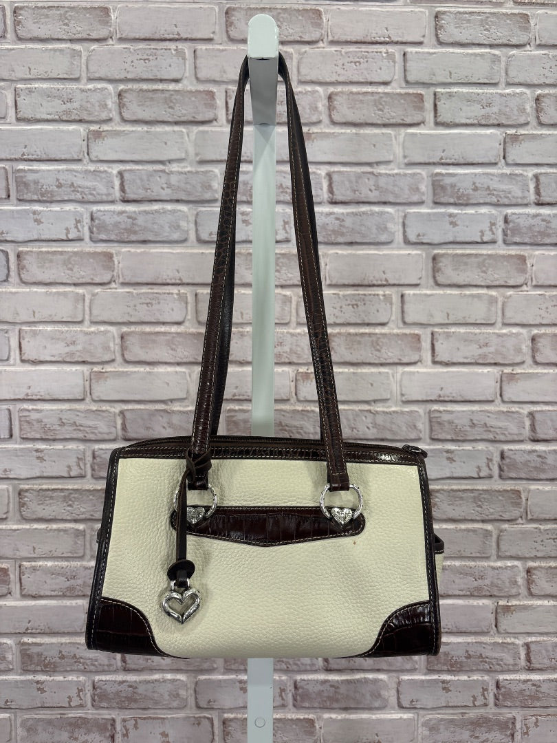 Brighton Handbag, Cream/brown, One Size, Used - Good