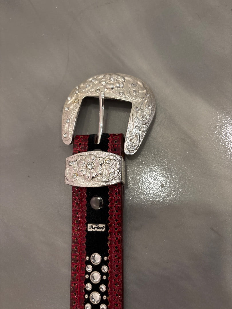 Ariat Belt, Black/red, One Size, Used - Excellent